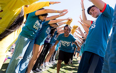 Fall quarter has officially begun and new Tritons are being welcomed through a series of events designed to get them oriented to the university as well as make new friends. Photo by Erik Jepsen/UC San Diego